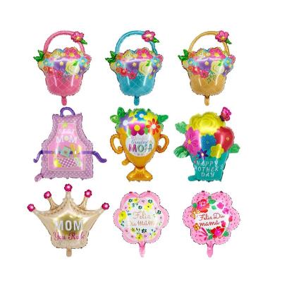 China Toy YH globos dia balloon party supplies gift madre flower basket shape happy mothers day balloons for sale