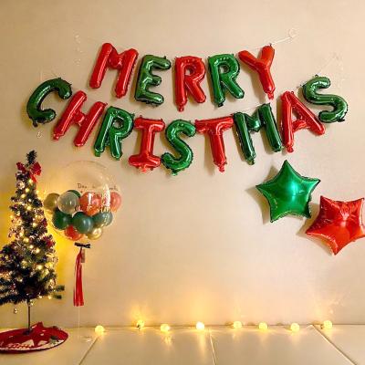 China Gift Toy YH 16 Inch MERRY CHRISTMAS Balloon Set Merry Brand Christmas Balloon Foil With Letters Balloons For Christmas Decoration for sale