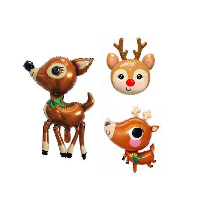 China Christmas Gift Toy YH New Arrival Elk Reindeer Shape Balloon Party Supplies Merry Christmas Balloon for sale