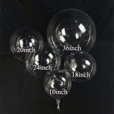 China Toy YH Globo Burbuja Bobo Transparent Balloon 18 of Gift 20 24 36 inch Globo Bobo Balloons clear for sale