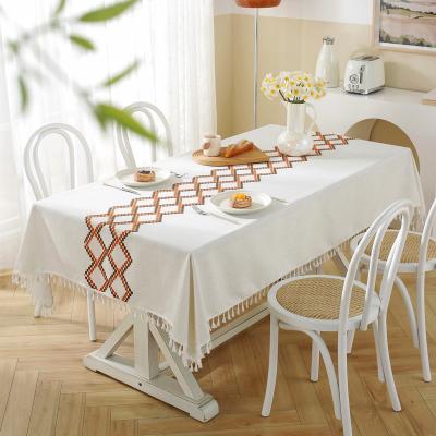 China Wholesale Nordic Embroidered Geometric Rectangular Tablecloths Waterproof Tablecloths Household For Dining Room for sale