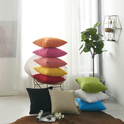 China 100% Plain White Lumbar Folded Decorative Linen Solid Color Tile Cotton Cushion Cover for sale