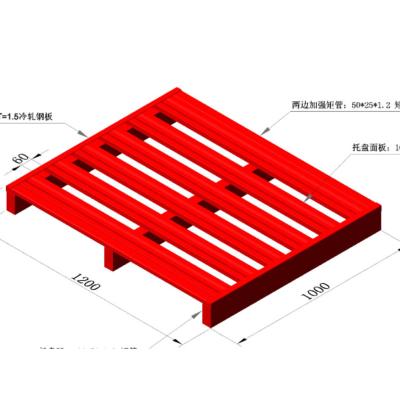 China Warehouse Industrial Heavy Duty Powder Coating Single Faced Steel Pallet for sale