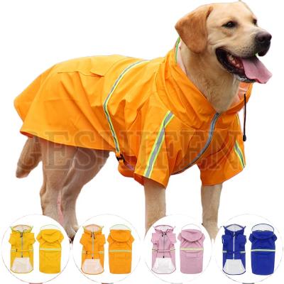 China Viable Dropshipping and Wholesale Dog Clothes Apparel Waterproof Hoody PU Leather Raincoats for Large Dogs for sale