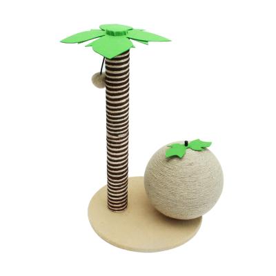 China Amazon Sisal Rope Coconut Tree Cat Climbing Frame For Cat Viable Hot Selling Scratch for sale