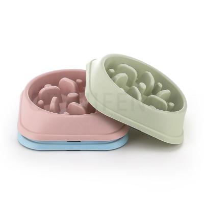 China Viable Wholesale Pet Dog Bowl Dog Feeder Pink Blue Green With Low Price Slow Pet Feeder Bowl for sale