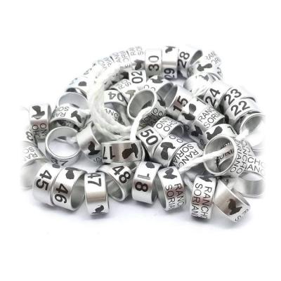 China Ready to Ship Logo Pigeon Rings 2022 Packing, All Country Logo 100pcs Pigeon Rings 8mm Bayonet ID Ring for sale