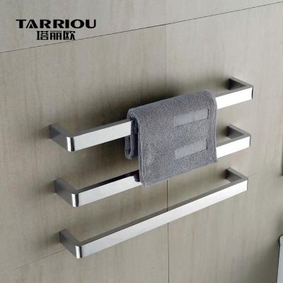 China Electric Heated Towel Rack Heater TARRIOU Square Single Bar Stainless Steel for sale