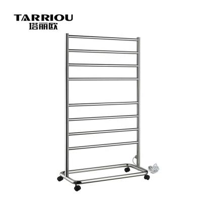 China Heater Factory Supply Freestanding Movable Heated Towel Rail Heater With Wheel for sale