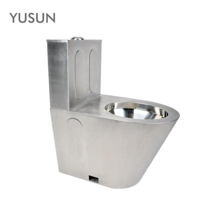 China YUSUN Modern Satin Finished Stainless Steel Toilet Pan For Prison Jail for sale