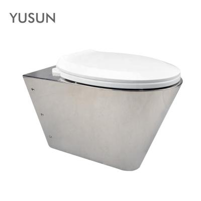 China Concealed European Luxury Wall-hung Cistern Stainless Steel Toilet Bowl for sale