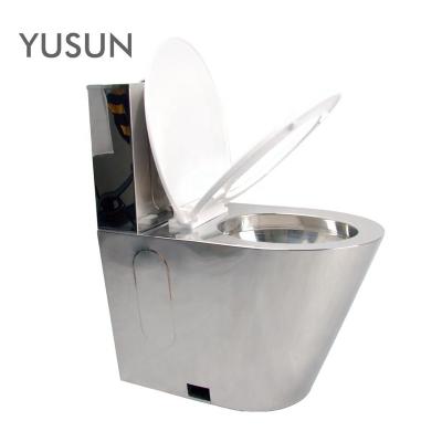 China Double-Flow China Best Selling 304 Stainless Steel Floor Standing Toilet With Cistern for sale