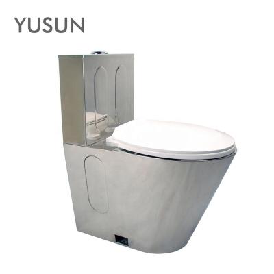 China YUSUN Double-flush Good Price 304 Stainless Steel Toilet For Sale for sale