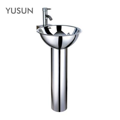 China Modern Stainless Steel Floor Standing Wash Basin With Rack Factory Price for sale