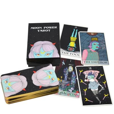 China Fashion Moon Power Tarot Cards Deck Paper Wholesale Custom Printing Set for sale