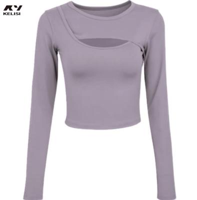 China 2021 New Design Gym Training Shirt Breathable Long Sleeve Gym Shirts For Women for sale