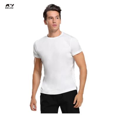 China QUICK DRY Custom T-Shirt Mens Casual Loose Training Fitness Bottoming Shirt Short Sleeve for sale