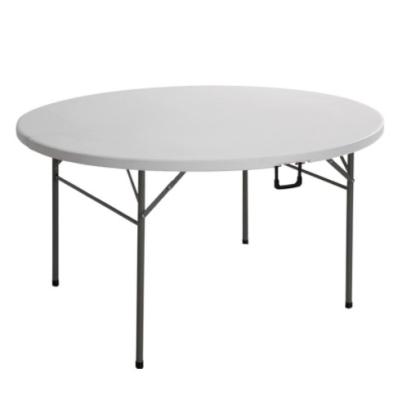 China Hotsale Foldable Tables 5 Person Banquet Outdoor Metal and Plastic Round Folding Dining Table Garden Waterproof Tables for sale