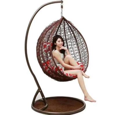 China Modern Egg Chair with Hanging Bracket Patio Wicker Chair Swing Chair Indoor Outdoor Heavy Duty Steel Bracket for sale