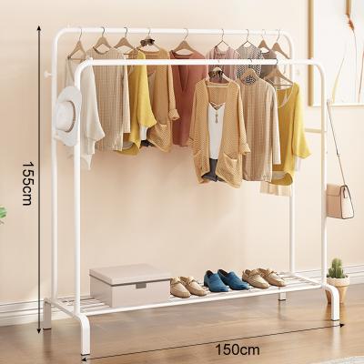 China Contemporary Clothing Garment Rack Drying Storage Hat Bag Hook Shoes Shelf Metal Clothing Racks for sale