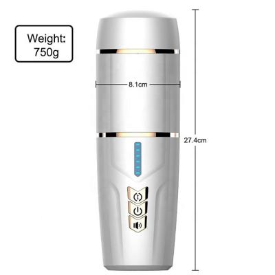 China USB Rechargeable Best selling 10 frequency vibration automatic rotating masturbation cup ABS+TPR+silicone electric masturbation cup for men for sale