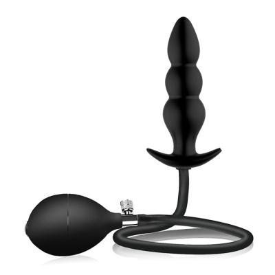 China Liquid silicone material is safer and more skin-friendly Anal Extend Inflatable Ball Anal Pump Plug Prostate Massager Inflatable Anal Plug sex toy Expandable Butt Dilator for sale