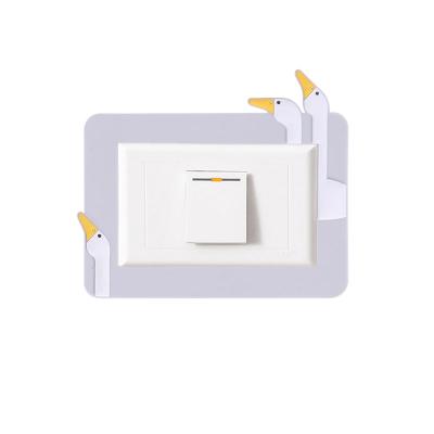 China WALL STICKER fashion rectangular luminous cartoon switch cover device paste home decoration animal sticker for sale