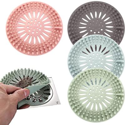 China flexible & Durable Bathroom Bath Stopper Sink Strainer Cover Hair Catcher Shower Drain Filter for sale