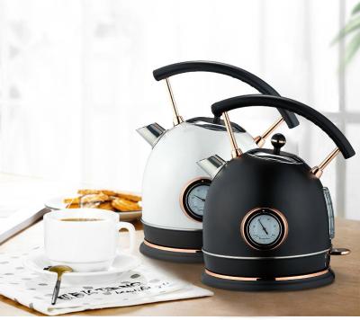 China Stainless Steel Rotation Electric Temperature Control Supplier Amazon Retro 360 Degree Base Electric Kettle for sale