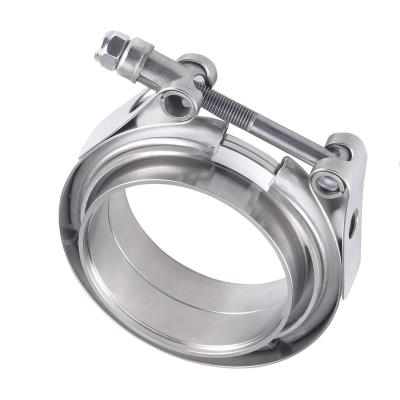 China Pipe Flange Stainless Steel Pipe Clamp T-bolt V-Band Pipe Clamps for Male and Female Flanges for sale