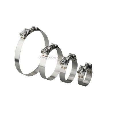 China General Industry Strong Strength Stainless Steel T Bolt Clamp Flange Pipe Clamps for sale