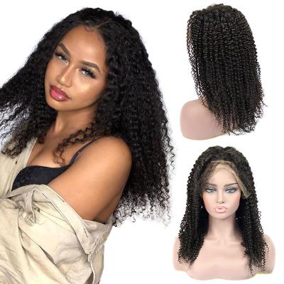 China No tangle & No Shedding Hair Full Lace Wigs Swiss Curly Afro Brazilian Wig, 100 Brazilian Virgin Hair Full Lace Wigs for sale