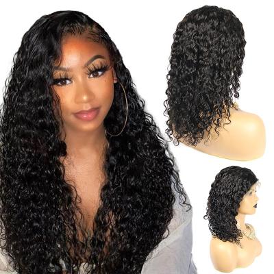 China No tangle & No Shedding SunkissU Pre Plucked 360 Hairline Water Wave Wig, 150% Density Water Curls Hair Wigs for sale