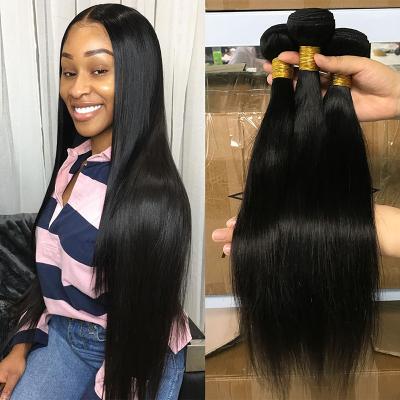 China No tangle & None 100% Virgin Raw Indian Hair Bundles Shedding Hair, 10a Straight Hair Bundles, Hair Bundles for sale