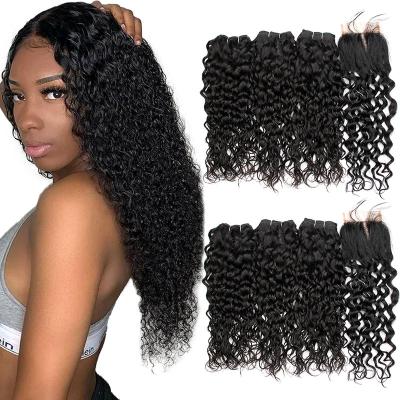 China No tangle & No Shedding Virgin Peruvian Human Hair Bundles High Quality, Factory Price Peruvian Water Wave Hair Bundles for sale