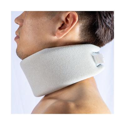 China Easy To Wear White Breathable Memory Foam Polyester Product Lightweight Neck Aid Hot Selling Neck Aid Braces for sale