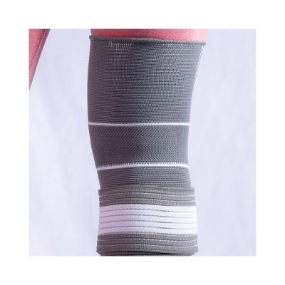 China Wholesale Price Gray Cylindrical Woven Nylon Rubber Professional Sports Nylon Woven Knee Pads for sale