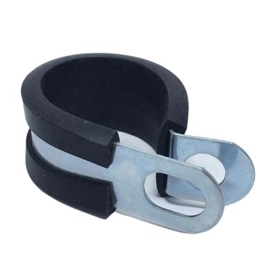 China Clamp EPDM P-Clip Water Pipe Tube Rubber Striped Pipe Clamp Rubber Striped P Clamp Clamps for sale