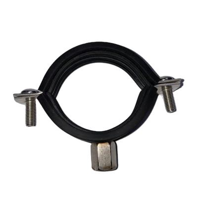 China Pipe Clamps Quick Lock Pipe Clamp R Connection P-Clips Pipe Clamps Rubber Lined Types for sale