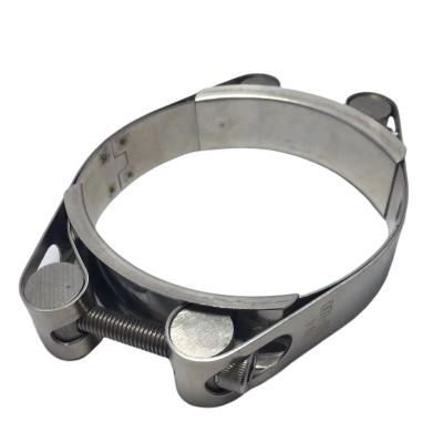 China Heavy Duty Pipe Clamp Carbon Steel Bolt Pipe Clamp Single Bolt T Pipe Clamp Type Double Pipe Clamps for sale