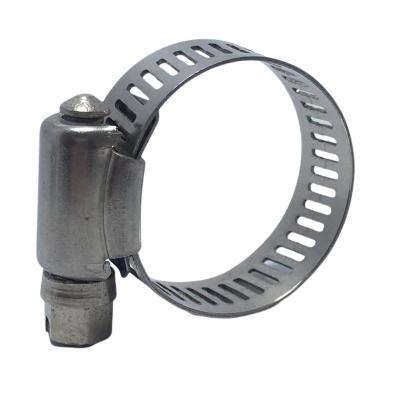 China Connection Made In China American Type Pipe Clamp Worm-Drive Clamps With Smooth Bands For Soft Pipe And Tube for sale