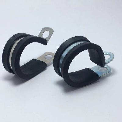 China Professional Cheap Price Car Parts P Tuning Rubber Cushioned Pipe Clamp Type Clips Fastening Pipe Clamps for sale