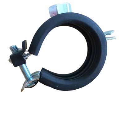 China Promotional Hose Clamp 1/2-10 Inch Flexible Pipe Clamp With Rubber for sale