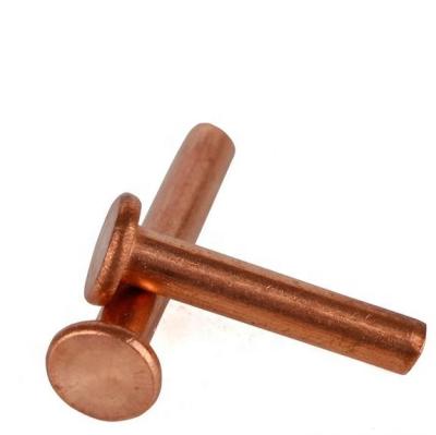 China Copper Solid Copper Rivets , Copper Rivet For PCB / Solid Brass Rivets for sale