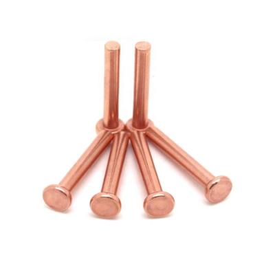 China Stainless Steel Precision OEM Flat Head Solid Copper Rivets For PCB for sale