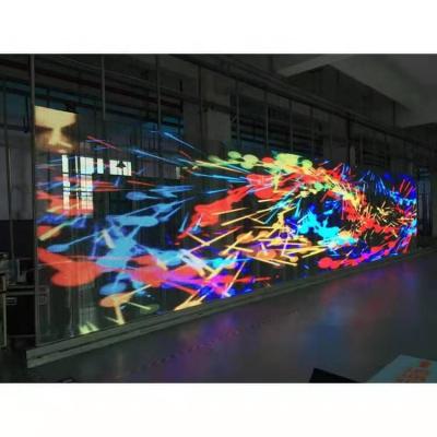 China Indoor Transparent Glass Movie Display LED Transparent Panels Led Strip Display Screen for sale