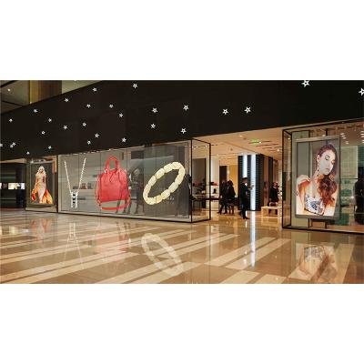 China Indoor Vision Slim And Light Indoor P3.91 Rental Transparent LED Display For Shopping Mall LED Glass Screen for sale