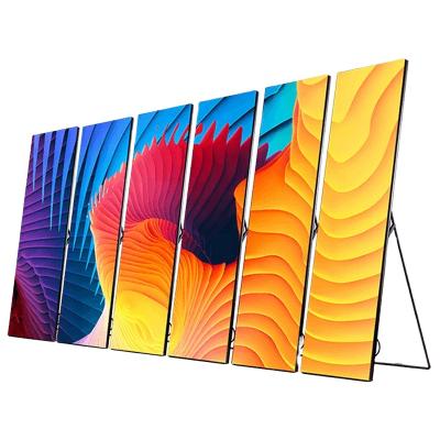 China Ultra Thin Heat Dissipation HD P3 Advertising LED Panel Screen Standee 3G/4G Wifi LED Indoor Poster Indoor Advertising Display for sale