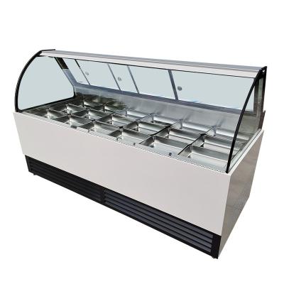 China Commercial Glass Food Fridge Display Fresh Meat Refrigerator Supermarket Double Temperature Cooler Showcase for sale