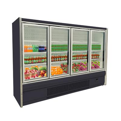 China Single-temperature Cooled Commercial Beverage Refrigerator Beverage Cooler Fruit Display Merchandiser for sale